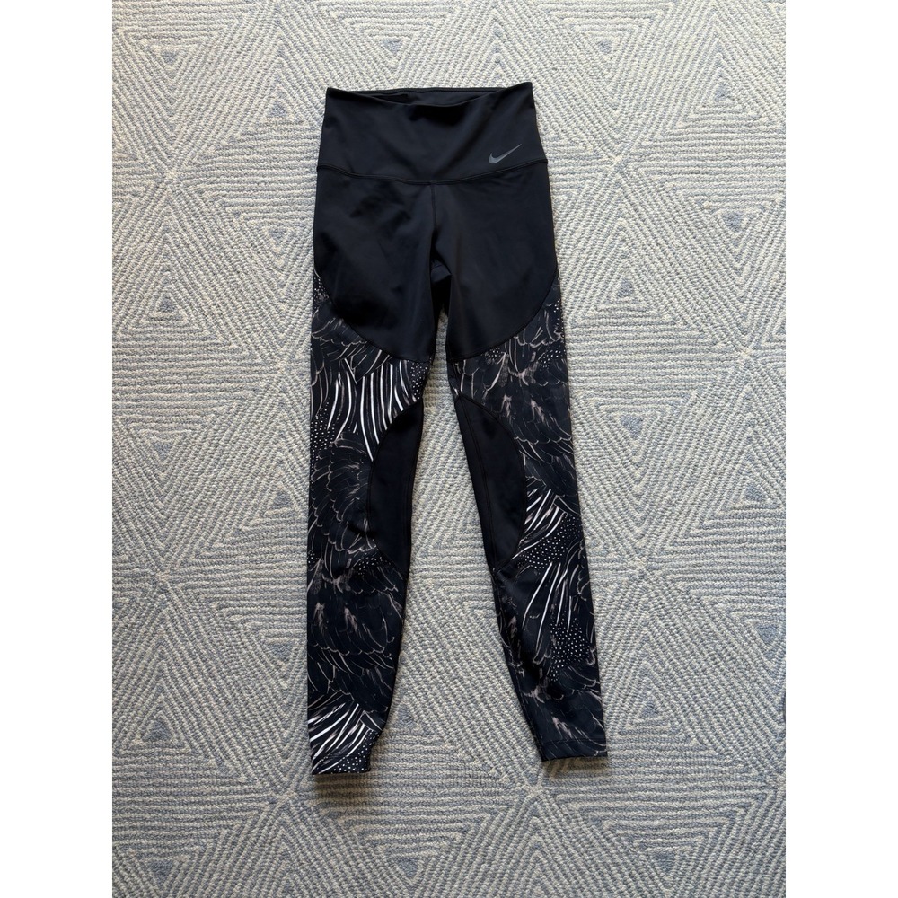Women's Nike Dri-Fit Power Print Flutter Leggings - Black/Multi‎ - XS